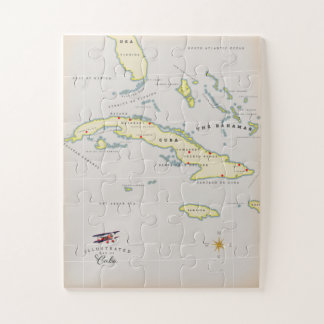 Illustrated map of Cuba Jigsaw Puzzle