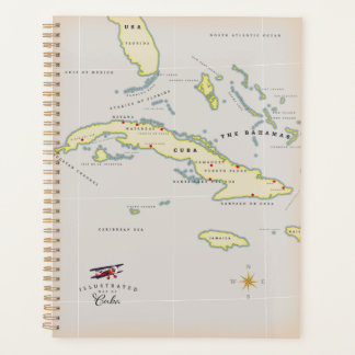 Illustrated map of Cuba Planner