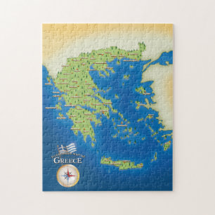 Illustrated Map Of Greece Jigsaw Puzzle