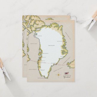 Illustrated map of Greenland