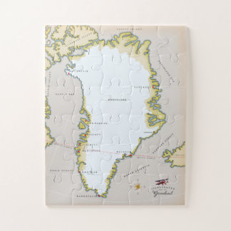 Illustrated map of Greenland Jigsaw Puzzle