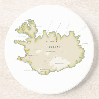 Illustrated map of Iceland Coaster