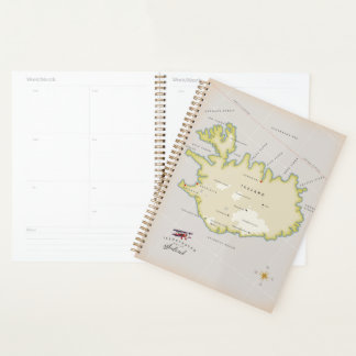 Illustrated map of Iceland Planner