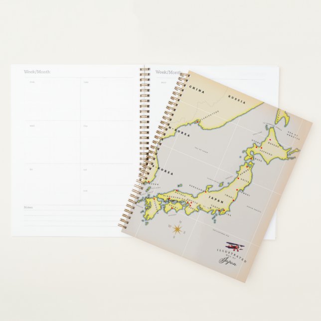 Illustrated map of Japan Planner (Display)