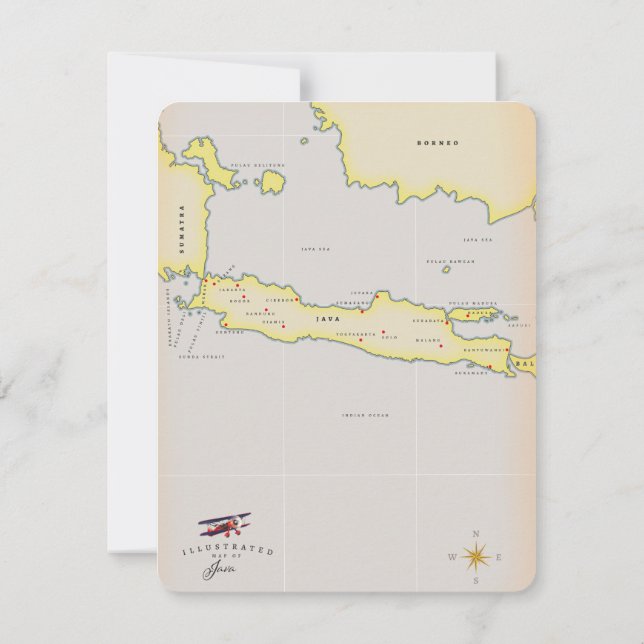 Illustrated map of Java. (Back)