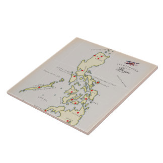 Illustrated map of Luzon Philippines map Tile