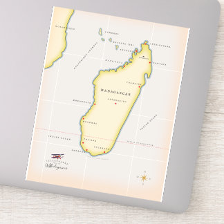 Illustrated map of Madagascar