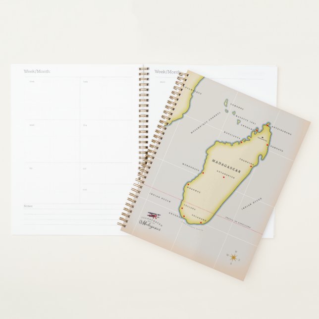 Illustrated map of Madagascar Planner (Display)