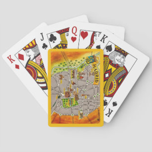 Illustrated Map of Madrid Playing Cards
