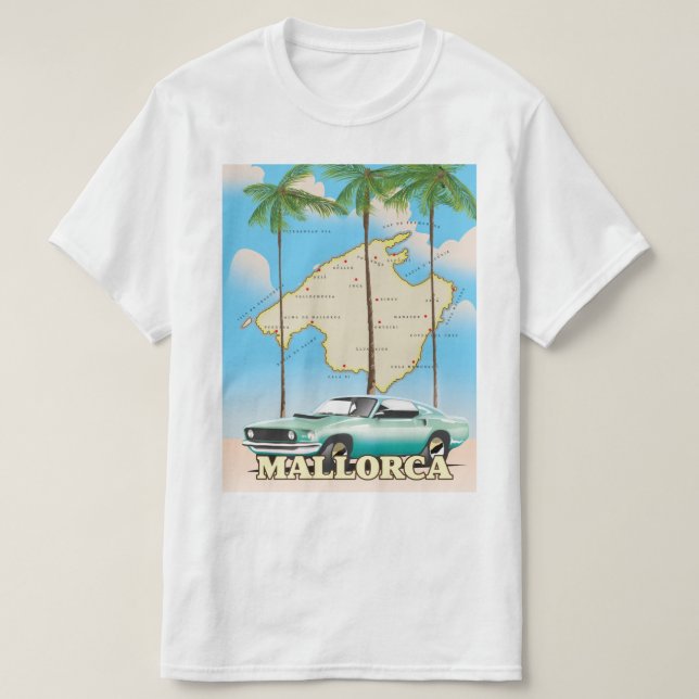 Illustrated map of Mallorca T-Shirt (Design Front)