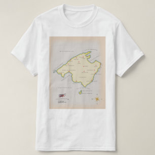 Illustrated map of Mallorca T-Shirt