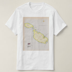 Illustrated map of Malta T-Shirt