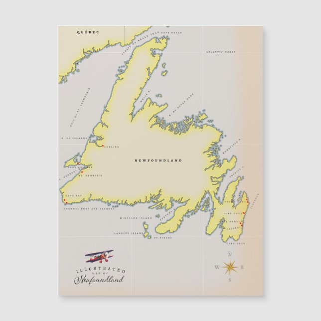 Illustrated map of Newfoundland. (Front)