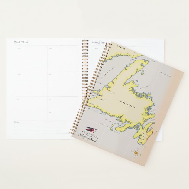 Illustrated map of Newfoundland. Planner (Display)