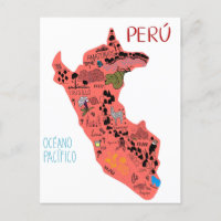Illustrated Map of Peru
