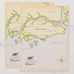 Illustrated map of Singapore