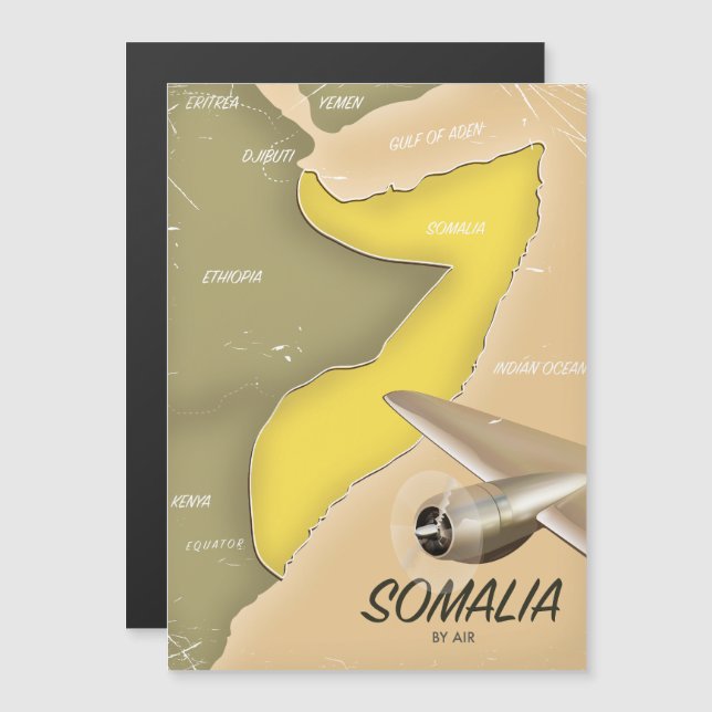 illustrated map of Somalia (Front/Back)