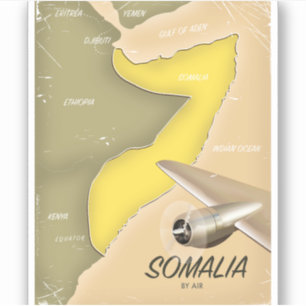 illustrated map of Somalia