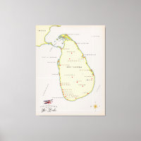 Illustrated map of Sri Lanka