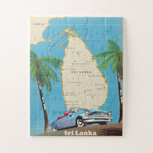 Illustrated map of Sri Lanka Jigsaw Puzzle