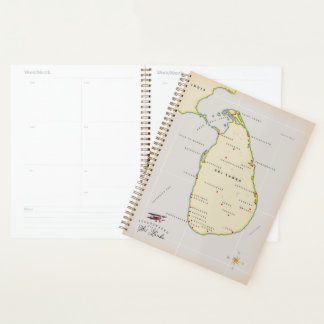 Illustrated map of Sri Lanka Planner