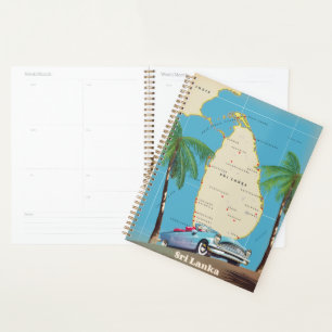 Illustrated map of Sri Lanka Planner