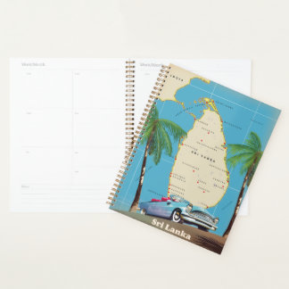 Illustrated map of Sri Lanka Planner