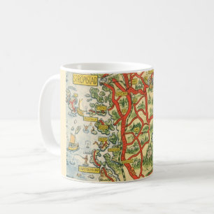 Illustrated Map of Stromstad Sweden Mug