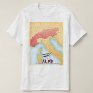 Illustrated map Of the Alps T-Shirt