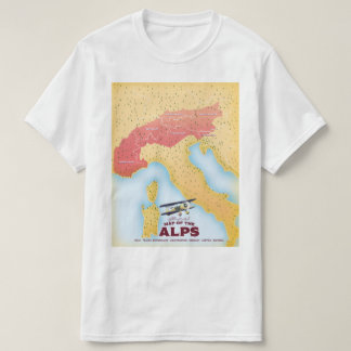 Illustrated map Of the Alps T-Shirt