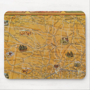 Illustrated Map of US Airways Mouse Mat