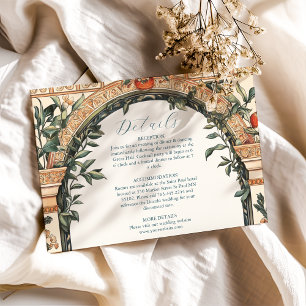  Illustrated Mediterranean Wedding Enclosure Card