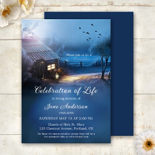 Illustrated Memorial Celebration of Life Invitation