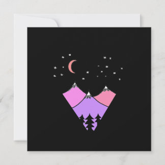 Illustrated Mountain View Christmas Card