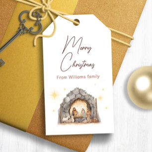 Illustrated Nativity Christmas Gift Tags