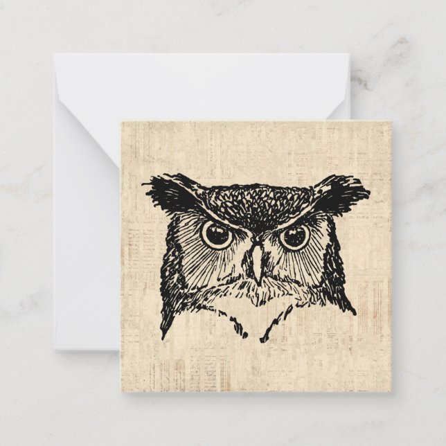 Illustrated Owl Art Card (Front)