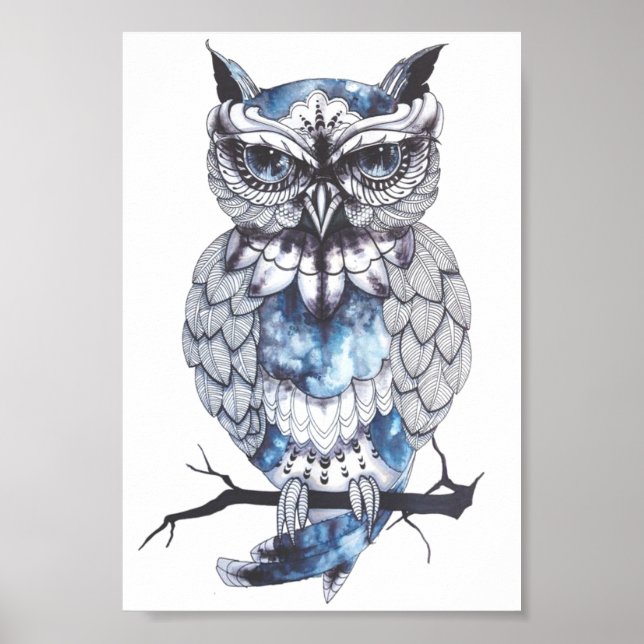 Illustrated Owl design Poster (Front)