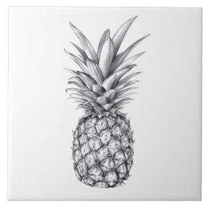 Illustrated Pineapple design Tile