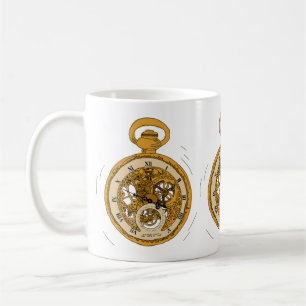 Illustrated Pocket Watch Coffee Mug