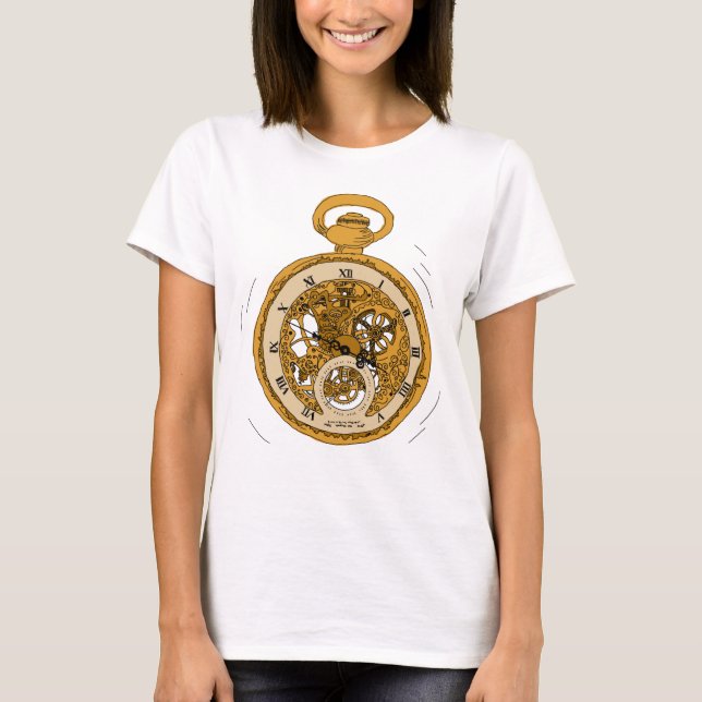 Illustrated Pocket Watch T-Shirt (Front)