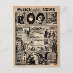 Illustrated Police News Jack the Ripper Postcard