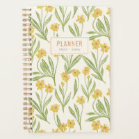 Illustrated Pretty Yellow Wildflower Pattern