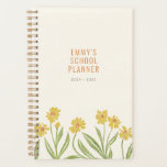 Illustrated Pretty Yellow Wildflowers Planner<br><div class="desc">This spiral bound notebook planner features a cream cover with textural and illustrated yellow wildflower stems and modern,  pared down text that is easy to personalise. Don't forget to edit the "return if found" text on the back cover just in case your planner gets lost.</div>