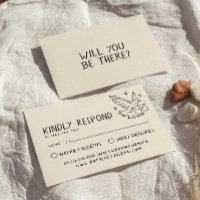 Illustrated Retro Handwritten Quirky Wedding