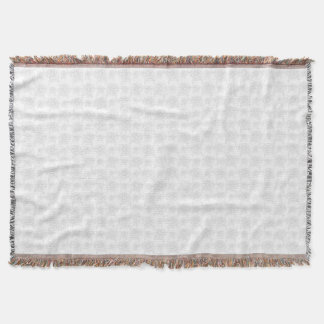 Illustrated Roses Grey over White Cute Pattern Throw Blanket