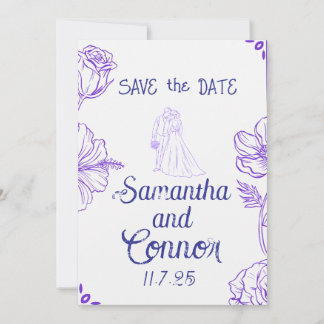 Illustrated Save the Date Invitation