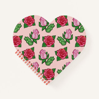 Illustrated Sequin Roses Notebook