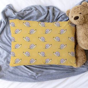 Illustrated Snails and Swirls Pattern Pillowcase