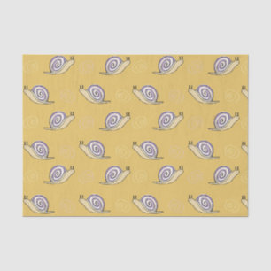 Illustrated Snails and Swirls Pattern Tissue Paper
