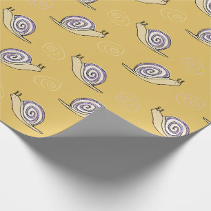 Illustrated Snails and Swirls Pattern Wrapping Paper
